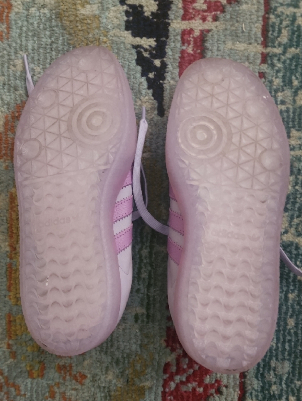 adidas Lavender Low-Top Samba Womens Suede Sneakers - Size 8 - Picture 3 of 7
